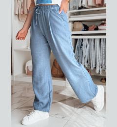 Снимка на Spodnie damskie wide leg MILLIVIO niebieskie Dstreet