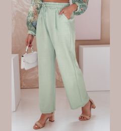 Снимка на Spodnie damskie wide leg MILLIVIO zielone Dstreet