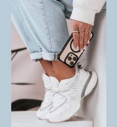 Снимка на Sportowe sneakersy damskie na płaskiej podeszwie LUXORUNS białe Dstreet
