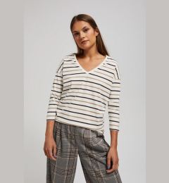 Снимка на Striped blouse with V-neck