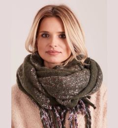 Снимка на Striped scarf with fringe green