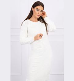 Снимка на Striped sweater dress ecru