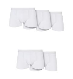 Снимка на Sturdy Organic Cotton Boxer Shorts 5-Pack White