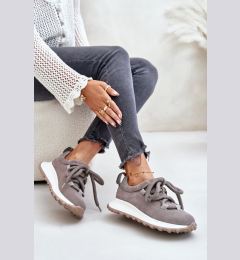 Снимка на Suede women's sneakers with chunky lacing Artiker grey
