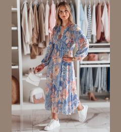 Снимка на Sukienka one size midi w kwiatki LILOVIE jasnoniebieska Dstreet