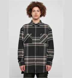 Снимка на Summit Long Oversized Plaid Shirt Black