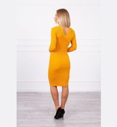 Снимка на Sweater - Dress with mustard V-neck