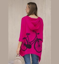 Снимка на Sweatshirt with fuchsia bicycle print