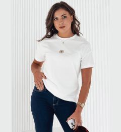 Снимка на T-shirt damski FLORTA ecru Dstreet