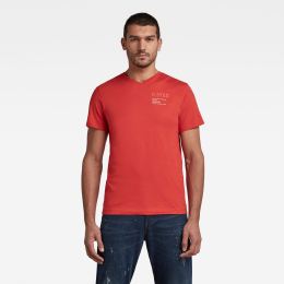 Снимка на T-shirt - G-star chest graphic in red