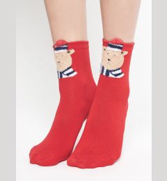 Снимка на T-shirt teddy bear socks red