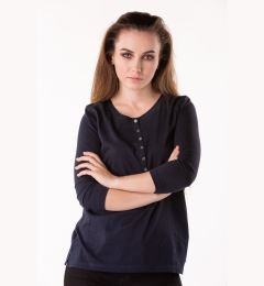 Снимка на T-Shirt - Tommy Hilfiger JUMMY HENLEY TOP 3/4 SLV Blue
