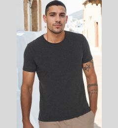 Снимка на T8569 DEWBERRY BICYCLE COLLAR MEN'S T-SHIRT-ANTHRACITE-2