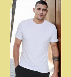 Снимка на T8569 DEWBERRY BIKE COLLAR MEN'S T-SHIRT-LIGHT WHITE
