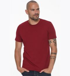 Снимка на T8569 DEWBERRY BIKE NECK MEN'S T-SHIRT-DARK BURGUNDY