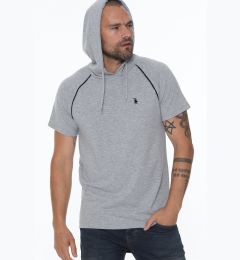 Снимка на T8570 DEWBERRY HOODED MEN'S T-SHIRT-GREY