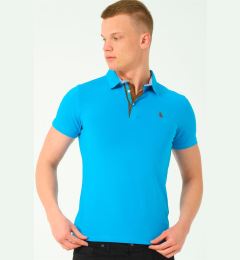 Снимка на T8582 DEWBERRY MEN'S T-SHIRT-DARK TURQUOISE-2
