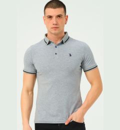 Снимка на T8586 DEWBERRY MEN'S POLO NECK T-SHIRT-GREY-2