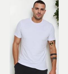 Снимка на T9569 DEWBERRY BIKE COLLAR MEN'S T-SHIRT-WHITE