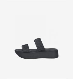 Снимка на Tamaris Black Leather Platform Slippers - Women