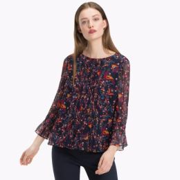 Снимка на Tommy Hilfiger Blouse - SIMONE TOP 3/4 SLV dark blue