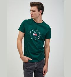 Снимка на Tommy Hilfiger T-Shirt - HILFIGER FLAG ARCH TEE green
