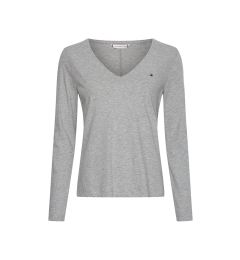 Снимка на Tommy Hilfiger Top - REGULAR CLASSIC V-NK TOP LS grey