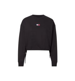 Снимка на Tommy Jeans Sweatshirt - TJW BXY CROP BADGE DRAWSTR CREW black