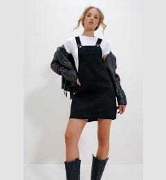 Снимка на Trend Alaçatı Stili Women's Black Strap Pocket Jean Salopet
