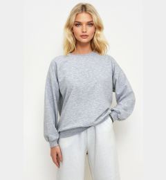 Снимка на Trend Alaçatı Stili Women's Carmelange Crew Neck Oversize Seasonal Basic Sweatshirt