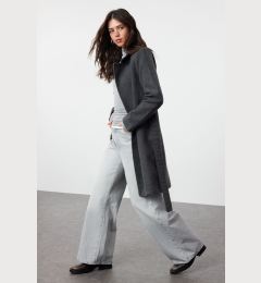 Снимка на Trendyol Anthracite Belted Long Wool Cashmere Coat