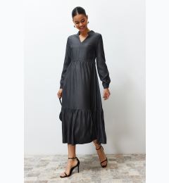 Снимка на Trendyol Anthracite Lyosell Denim Maxi Dress