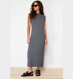 Снимка на Trendyol Anthracite Maxi Knitwear Premium Quality Dress