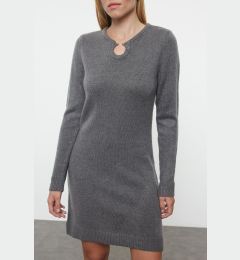 Снимка на Trendyol Anthracite Mini Knit Soft Texture Dress