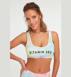 Снимка на Trendyol Batik Patterned Slogan Detailed Bikini Top