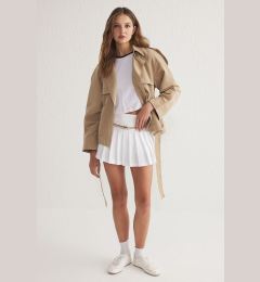 Снимка на Trendyol Beige Oversize Wide Cut Belted Trench Coat