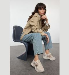 Снимка на Trendyol Beige Thick Sole Lace-Up Women's Sneakers