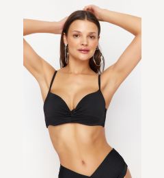 Снимка на Trendyol Black Balconette Gathered Push Up Bikini Top