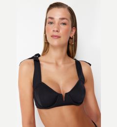 Снимка на Trendyol Black Balcony Tie-Up Bikini Top