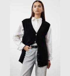 Снимка на Trendyol Black Boucle Yarn Soft Knitwear Sweater Vest