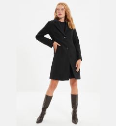 Снимка на Trendyol Black Fitted Long Wool Cashmere Coat
