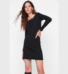 Снимка на Trendyol Black Lace Detail Mini Knitted Dress