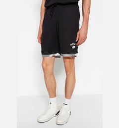 Снимка на Trendyol Black Men's Regular/Regular Cut Shorts with Printed Text