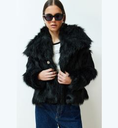 Снимка на Trendyol Black Oversize Pattern Für Coat