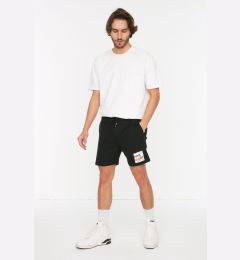 Снимка на Trendyol Black Regular Cut Medium Length City Printed Shorts