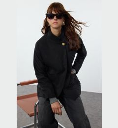 Снимка на Trendyol Black Regular Elastic Waist Woolen Midi Coat