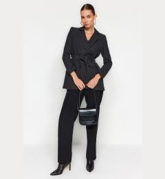 Снимка на Trendyol Black Regular Tie Detailed Woven Blazer Jacket