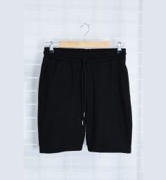 Снимка на Trendyol Black Slim/Tight Fit Textured Waffle Elastic Waist Drawstring Shorts