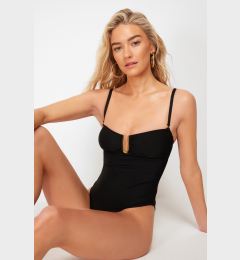 Снимка на Trendyol Black Strapless Accessorized Backless Swimsuit