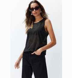 Снимка на Trendyol Black Transparent Detailed Fine Knitted Blouse